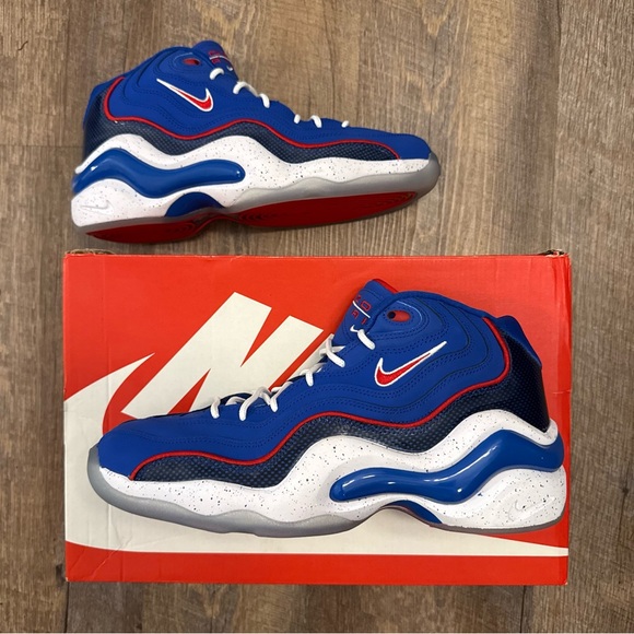 Nike Air Zoom Flight 96 Allen Iverson Blue Red White Flight School - Picture 1 of 11